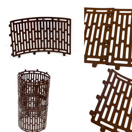 Protective-decorative fence, 22 × 36 cm, brown-4