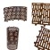 Protective-decorative fence, 22 × 36 cm, brown