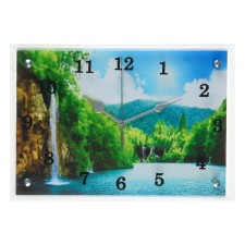 Carty clock is wall-mounted, interior 