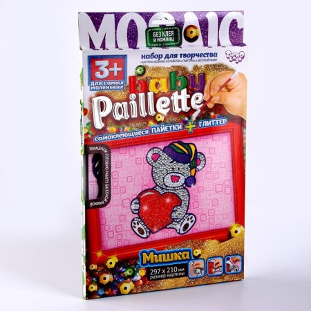Set for creativity "Baby Paillette", Bear with a heart