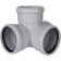 Cross sewer stout SKB-0017-011087 D = 110 mm, 87.5 °, 2-plane, silent