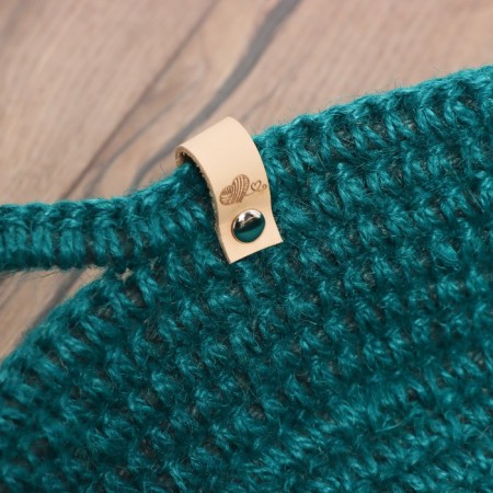 Animal bed, d 35 cm, green, jute-2