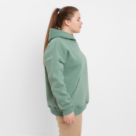 Huds with a hood was laid down, olive color, size 50-1