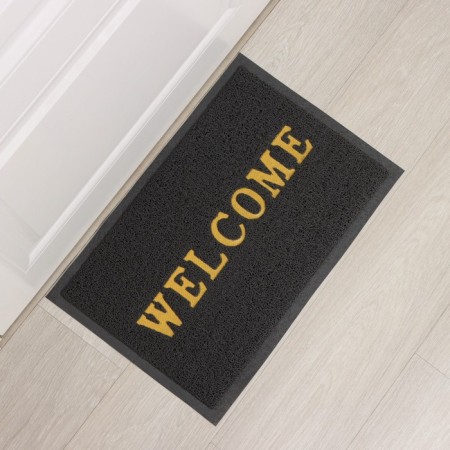 Rug -shaped shade of Welcome, with a edging, 38 × 58 cm, color gray color-5