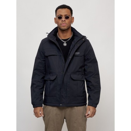 Sports male jacket, size 50, dark blue color-5