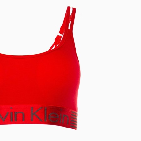 Female set (top with thin straps, panties), red mix, size 44-46-12