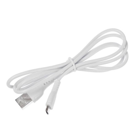 Cable Borofone BX51, microUSB - USB, 2.4 A, 1 m, PVC braid, white-2