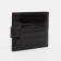 Men's purse on a button, for bills, for cards, for coins, brown color