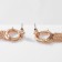 Hanging earrings "Circle" with chains, color gold