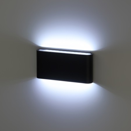 Decorative lighting LED 10W 3500k black IP54 for interior, facades of buildings