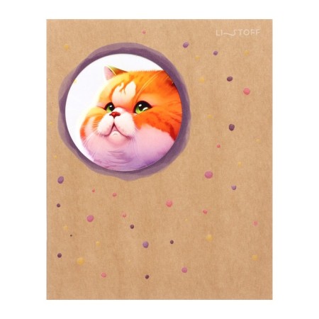 Notebook of 48 sheets in the Circle cage, cardboard cover, cutting, block 60 g/m2, mix-4