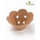 Veterinary collar made of felt "chamomile", size l, brown