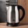 Electric kettle Luazon LSK-1803, metal, 1.8 l, 1800 watts, silver-black