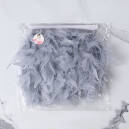 Tesma with feathers turkey, 13-17 cm, 5 ± 0.5 m, light gray color-5