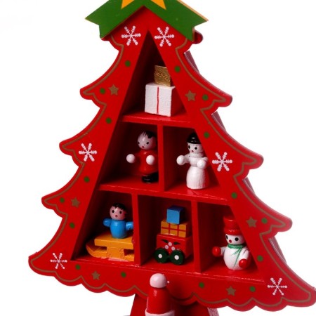 New Year's souvenir "Christmas tree with cells for gifts", 14.5 × 19.5 cm, red-6