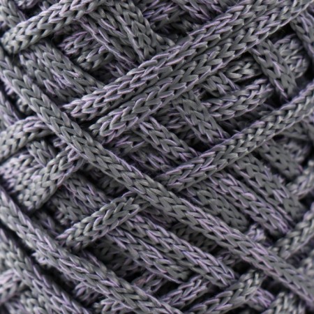 Knitting cord 35% cotton, 65% polypropylene 3 mm 85m/160 ± 10 g (lavender/graphite)-2
