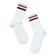 Extended women's socks with bright strips of CONTE ELEGANT Active, size 23, white, red color