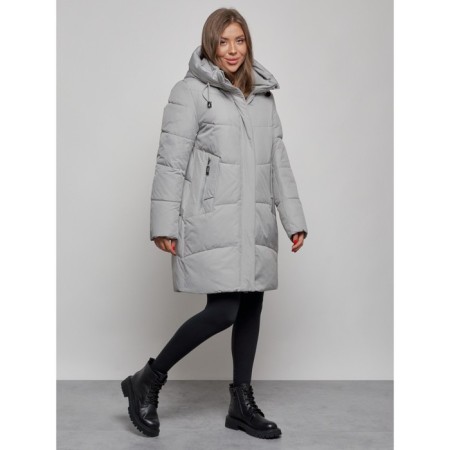 Coat insulated winter female, size 56, color gray-1