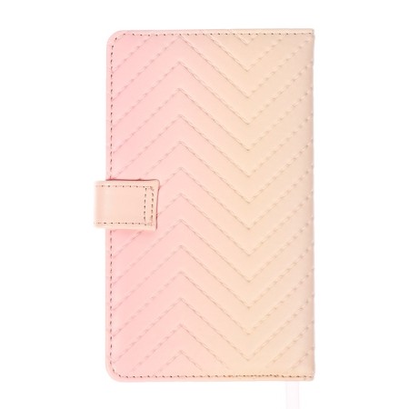 Planing pocket non -flowed 80 sheets, 100x170mm, Devente.elizabeth, a solid cover of leatherette with foam rubber, straps, block 70, pink-13