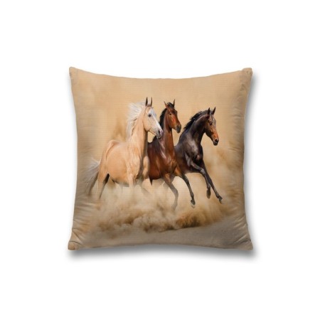 Decorative pillowcase "Material horses", on a zipper, size 45x45 cm