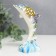 Polystone souvenir "painted dolphin" mix 4.8x5.5x10.5 cm