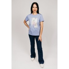 Female T -shirt, size 46, blue color