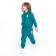Kit (sweatshirt, trousers) for a girl, emerald color, height 110 cm