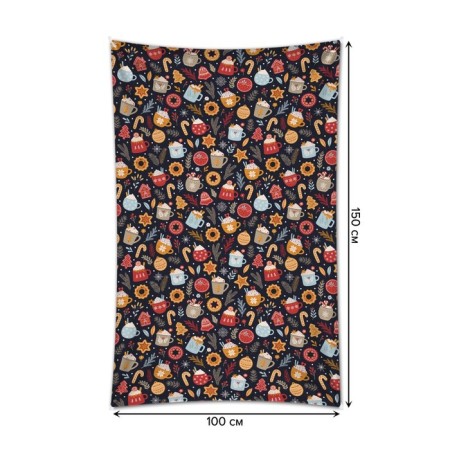 Decorative panel with photo printing "Fent on Christmas", vertical, size 100x150 cm-2