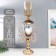 Summary metal, glass per 1 candle "mosaic" gold 59.5x14x23 cm