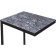Coffee table Hercules metal, gray marble/black 30x34x62 cm