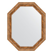 Mirror in the baguette frame, vignette antique bronze 85 mm, 75x95 cm