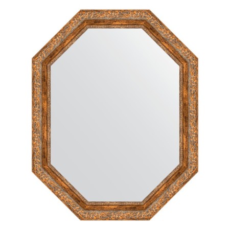 Mirror in the baguette frame, vignette antique bronze 85 mm, 75x95 cm