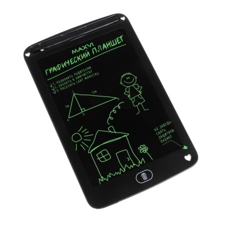 Graphic tablet for drawing and notes LCD Maxvi MGT-01, 8.5 ”, angle 160 °, CR2016, black-1