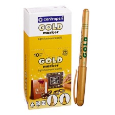 Permanent marker 2.5 mm centropen 2670, thin, 1 mm line, gold color