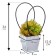 Bag for flowers holographic moisture-resistant, 12x12-8x8-12.5 cm. 1 pcs