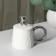 Ceramic mug with a spoon "Stylish Bear", 320 ml, white color