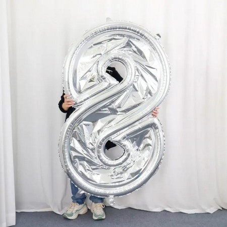 Foil ball 65 “number 8”, a frame for aeromosics, in ind. UP.-1
