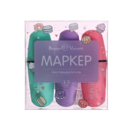 A set of markers-textbooks 3 colors 1-5.0 mm LadyMarker mini, mint/pink/lilac-4