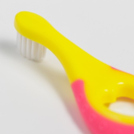 Children's toothbrush, nylon, with a limiter, pink color-3