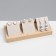 Earrings stand, wood, 3 pairs, 15.5 × 6.8 × 4.5 cm, beige color