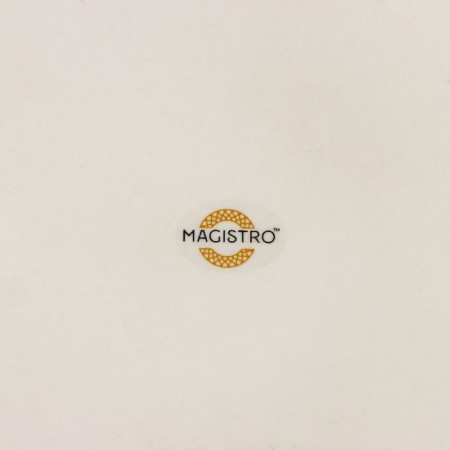 Serving porcelain dish with a magistro poursephona side, d = 20 cm, beige color-5