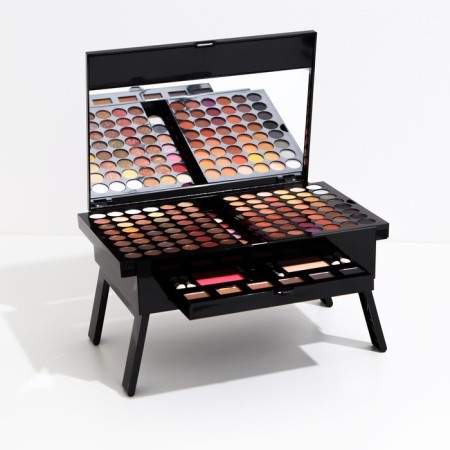 Professional makeup set (shadows for eyebrows, eyelids, blush, proofreaders)