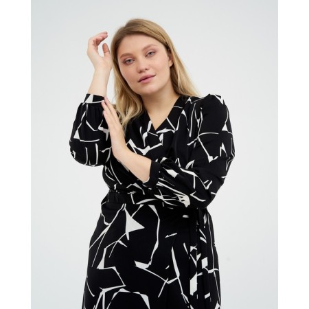 Women's dress Mist, Plus-Size, R.50, Black-3