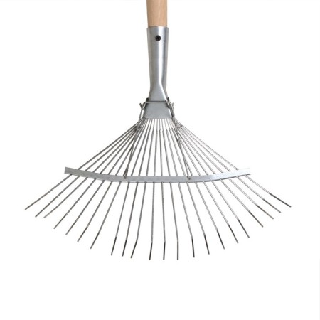 Fan, wire rake, 22 teeth, galvanized, wooden stalk-3