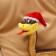 Soft toy "Snake", in the New Year's cap, 71 cm, gold color