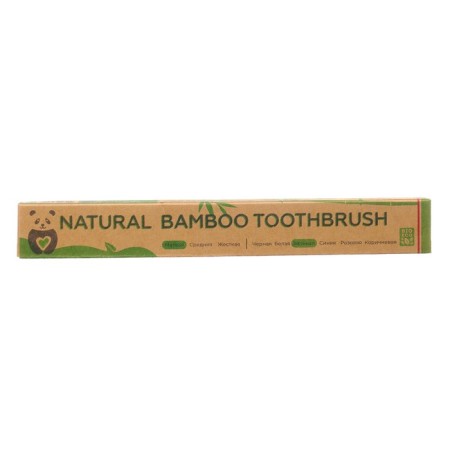 Bamboo toothbrush soft, in a box, green-2