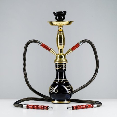 Hookah "Amol", 42 cm, 2 tubes, black