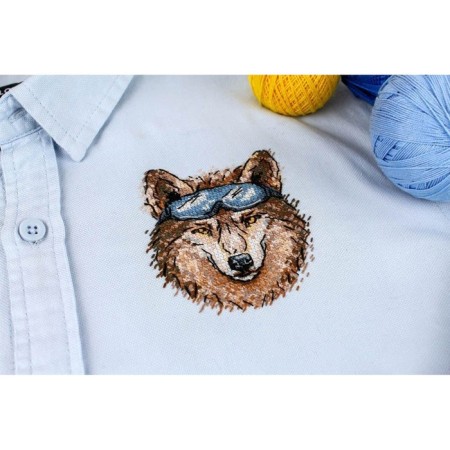 Embroidery set "Brutal Wolf" 9 × 8 cm-2