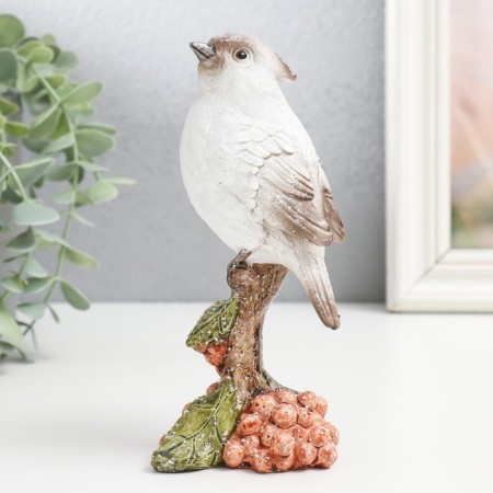 Polystone souvenir "Bird on the winter mountain ash" 7x6x15.5 cm