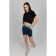 Women's shorts, size 50, dark blue color, turquoise
